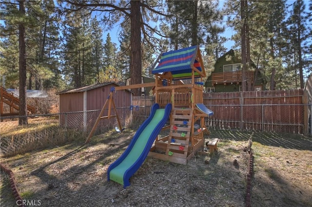 view of jungle gym