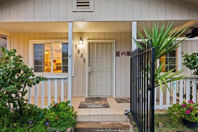 view of doorway to property