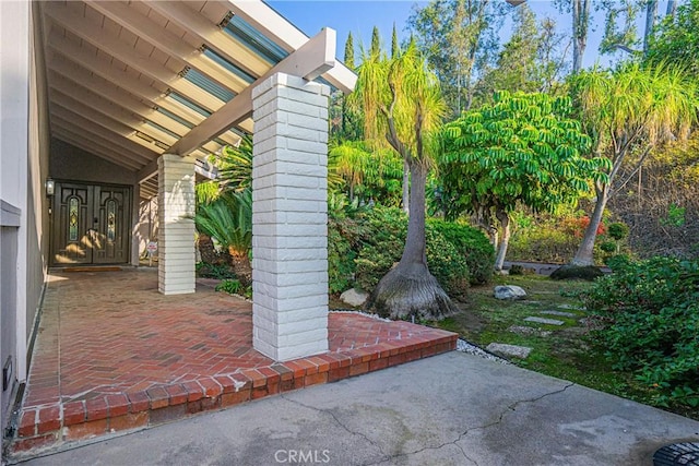 view of yard featuring a patio