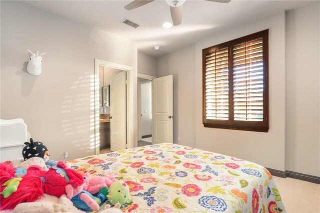 bedroom with ceiling fan