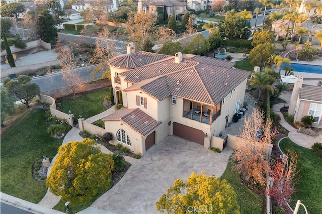 drone / aerial view featuring a residential view