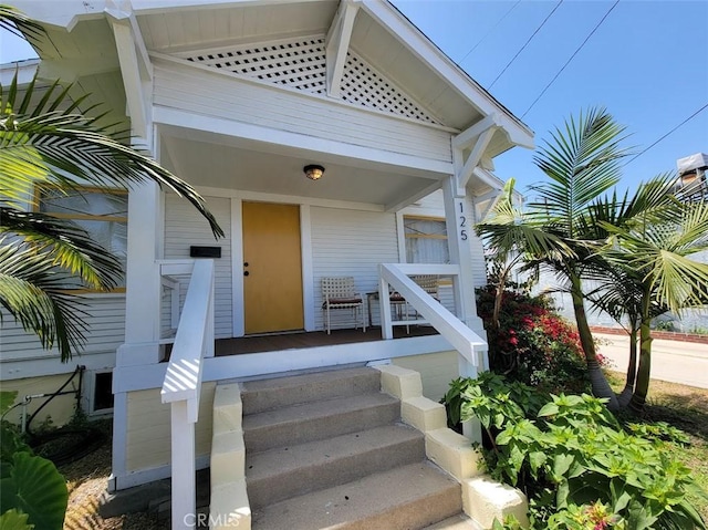 view of doorway to property