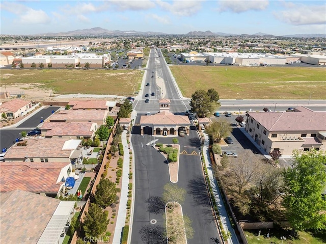 aerial view featuring a mountain view