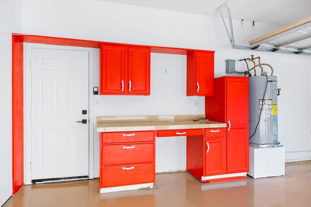 kitchen featuring water heater