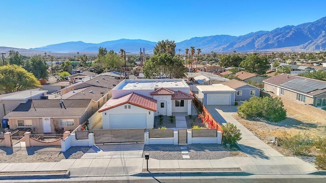 bird's eye view featuring a mountain view