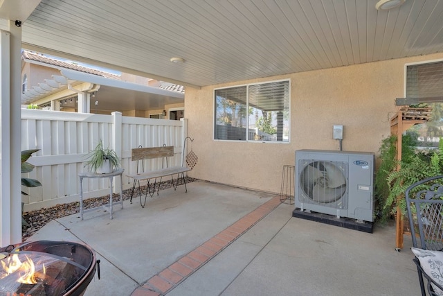 view of patio / terrace with ac unit