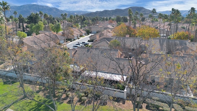 aerial view featuring a mountain view