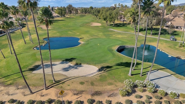 view of property's community with a water view