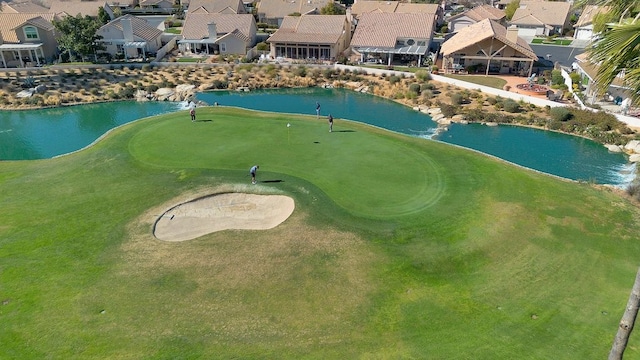 6141 Wingfoot Ave, Banning, CA 92220 - aerial view of residential area featuring a nearby body of water and a golf club