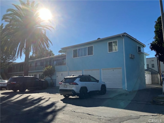 view of property with a garage