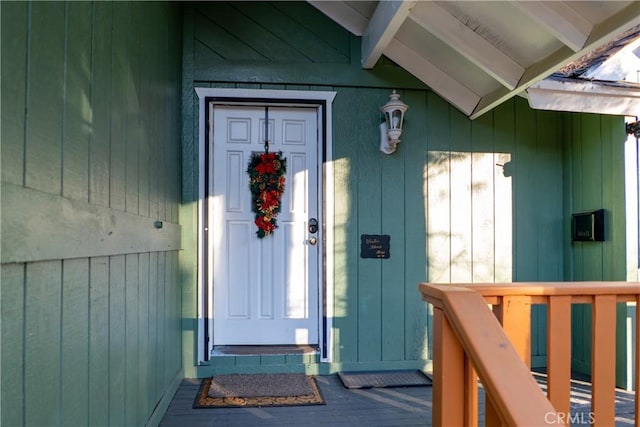 view of doorway to property