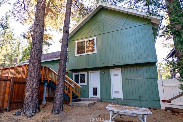 view of rear view of property