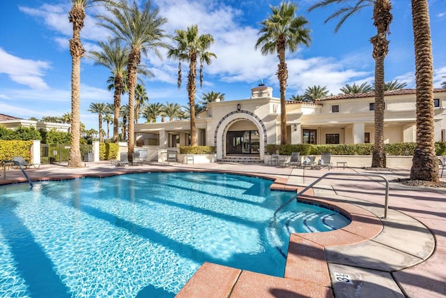 view of pool with a patio area