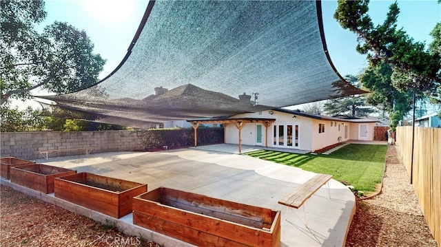 exterior space with a patio area and french doors