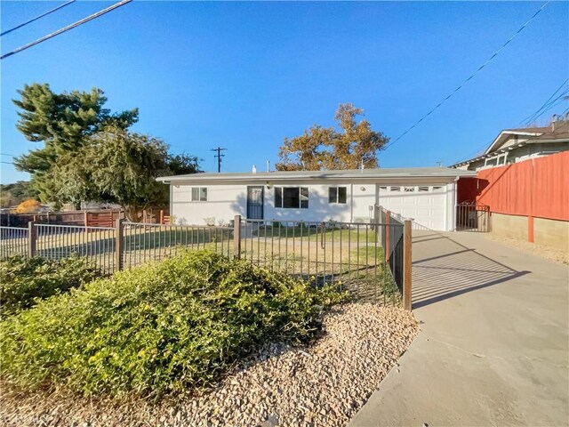 ranch-style house with a garage