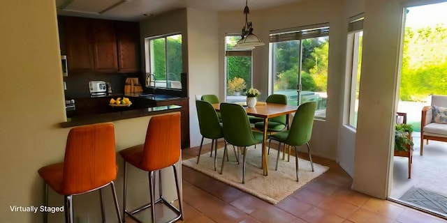 interior space featuring sink