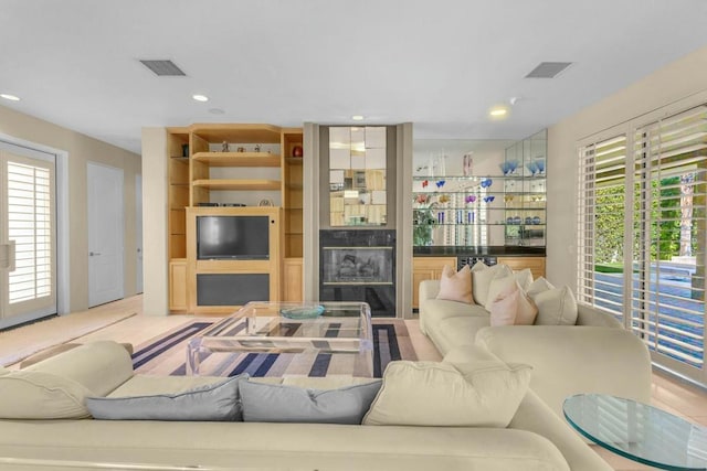 living room with plenty of natural light