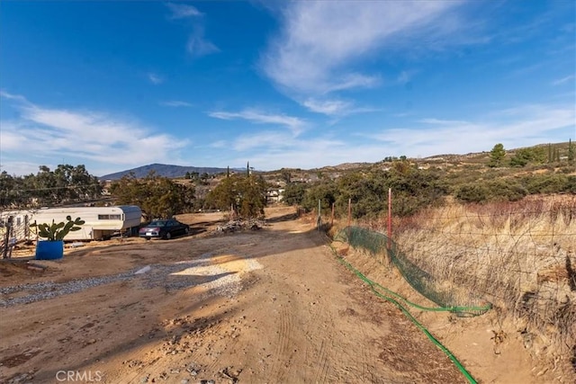 view of street featuring a mountain view