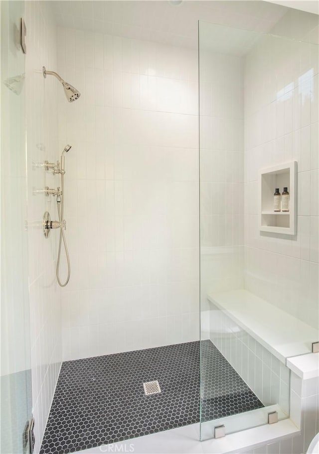 bathroom with walk in shower