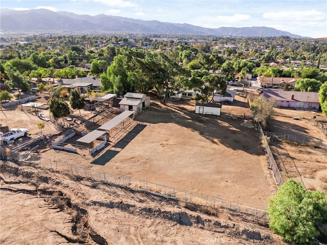 bird's eye view featuring a mountain view