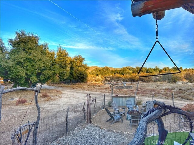 30415 Chihuahua Valley Rd, Warner Springs, CA 92086 - view of yard with a fire pit and fence