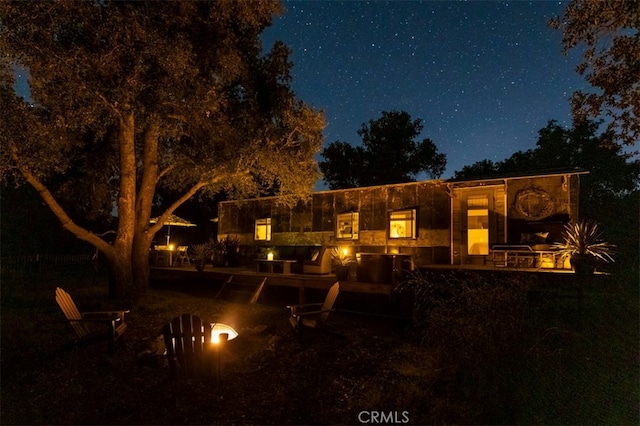 30415 Chihuahua Valley Rd, Warner Springs, CA 92086 - view of back of house at twilight