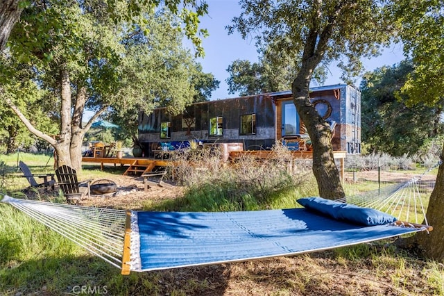 30415 Chihuahua Valley Rd, Warner Springs, CA 92086 - view of yard featuring an outdoor fire pit