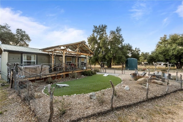 30415 Chihuahua Valley Rd, Warner Springs, CA 92086 - view of yard with a wooden deck