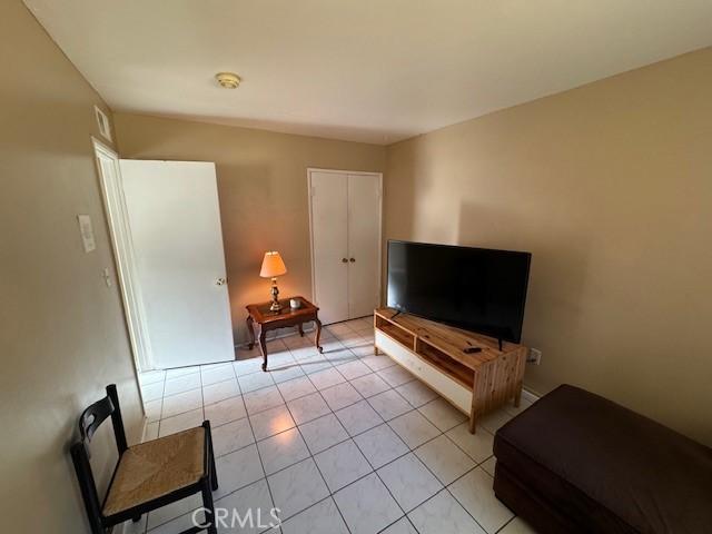 view of tiled living room