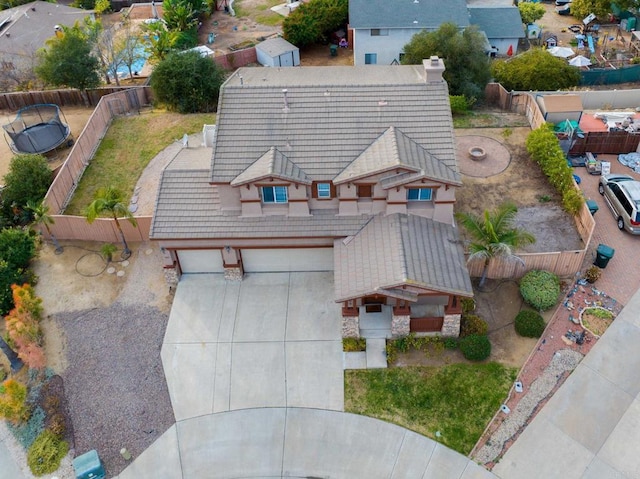 birds eye view of property