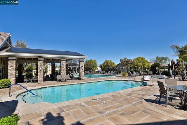 view of pool with a patio area