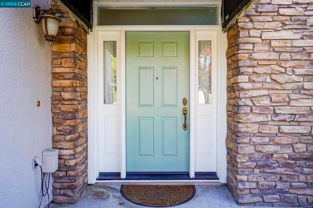 view of doorway to property