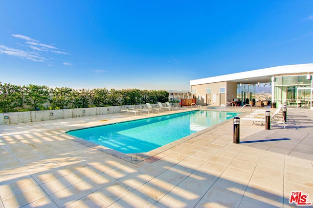 view of pool featuring a patio area