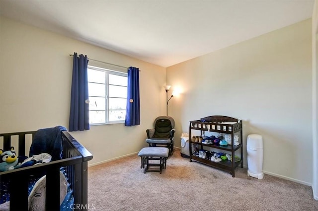 view of carpeted bedroom