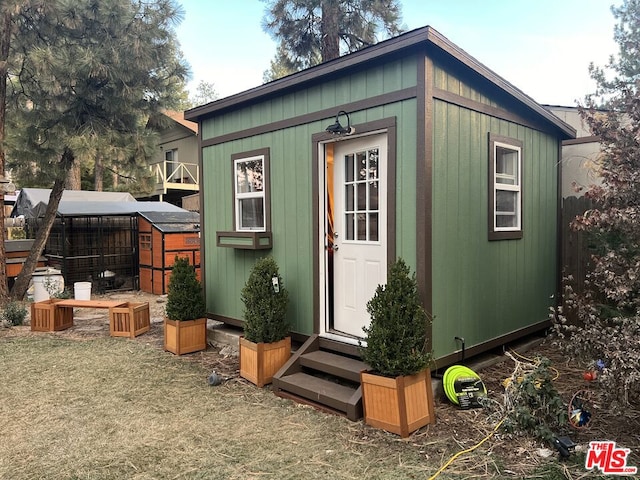 view of outbuilding