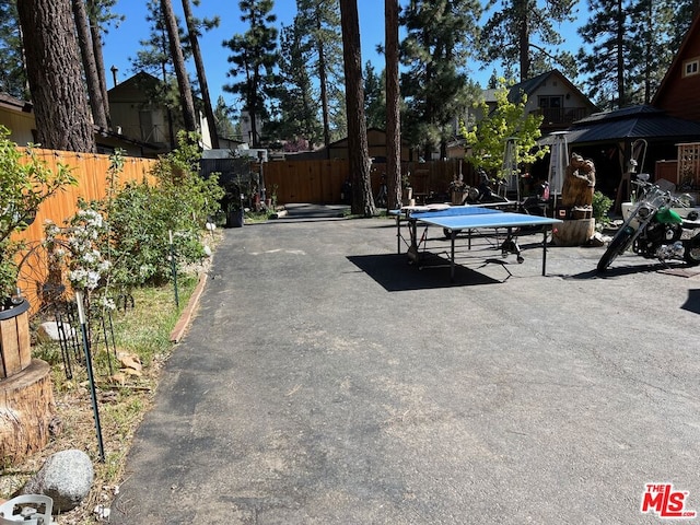 view of patio featuring a gazebo