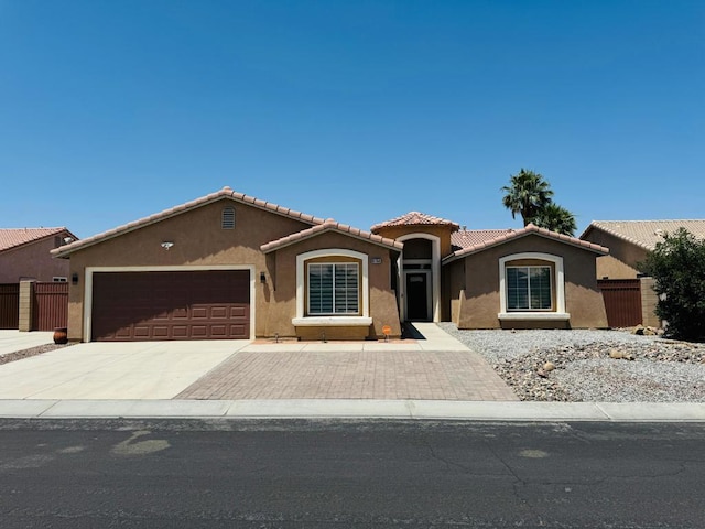 view of front facade with a garage