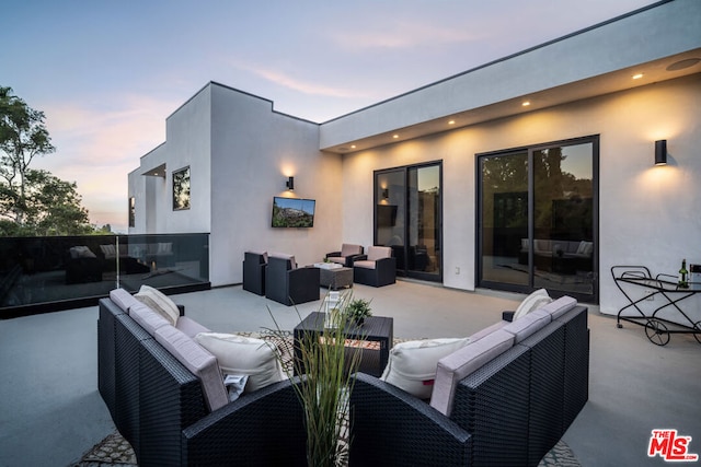 view of patio featuring outdoor lounge area