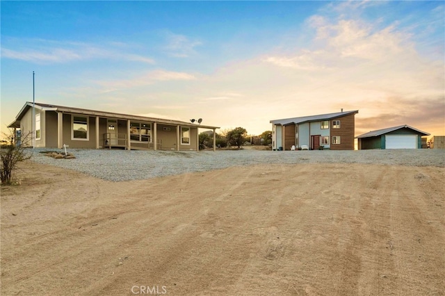 view of front facade with a garage