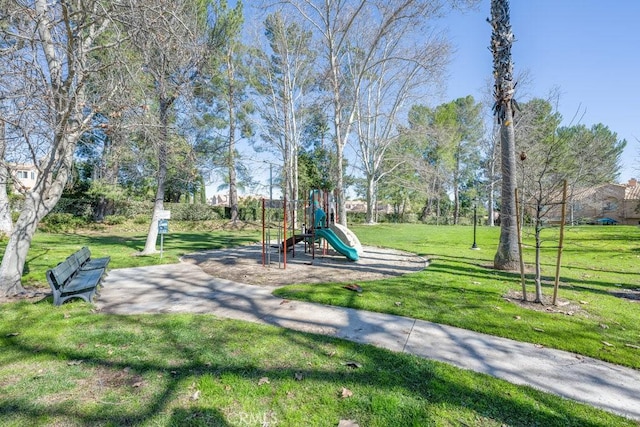 communal playground with a yard