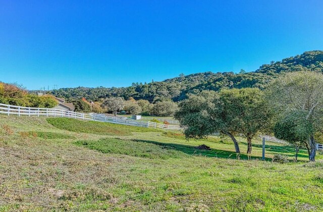 property view of mountains with a rural view