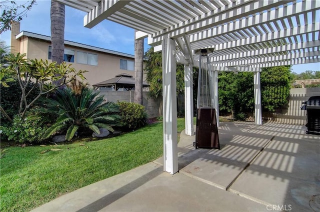 view of patio with a pergola