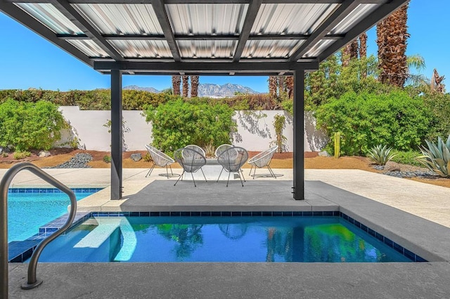 view of pool featuring a patio area