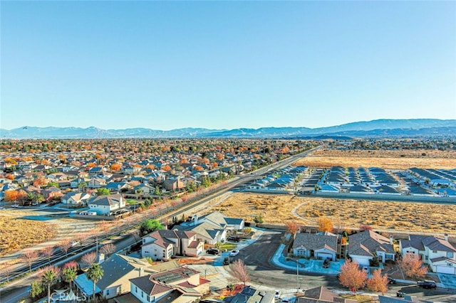 aerial view featuring a mountain view