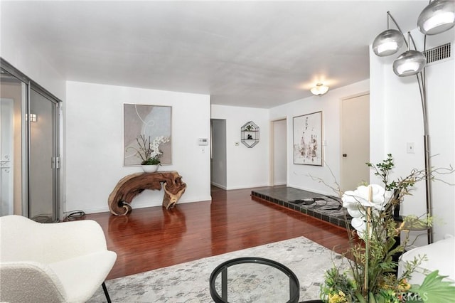 interior space featuring dark hardwood / wood-style floors