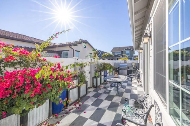 balcony featuring a patio