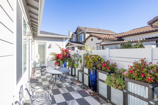 balcony featuring a patio