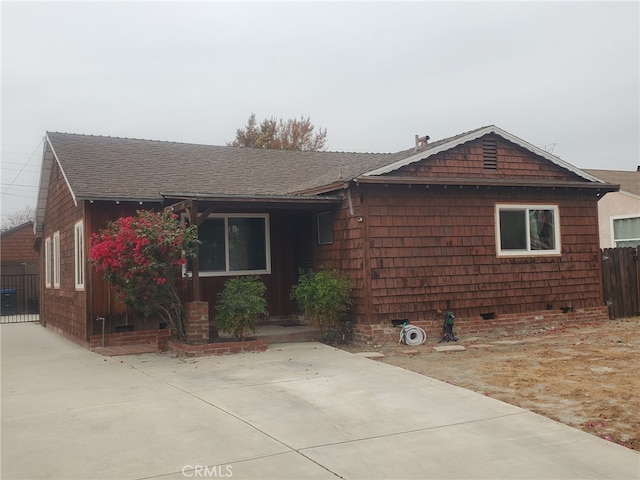 single story home featuring a patio area