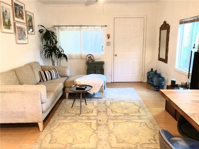 interior space with light wood-type flooring