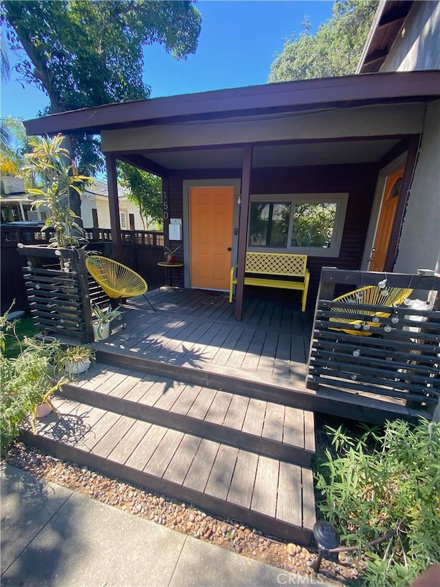 view of wooden deck